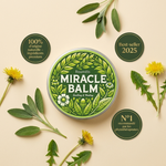 Baumélis Baume Miracle, baume naturel, soins jambes lourdes, massage circulation, confort veines, plantes botaniques, baume apaisant, packshot boîte métal.