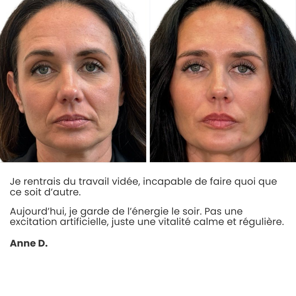 Témoignage cliente Anne, ressenti de vitalité et de bien-être au quotidien.